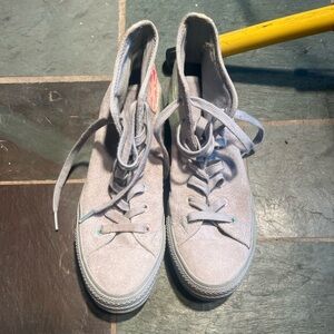 Converse Gray Hightop Sneakers 8